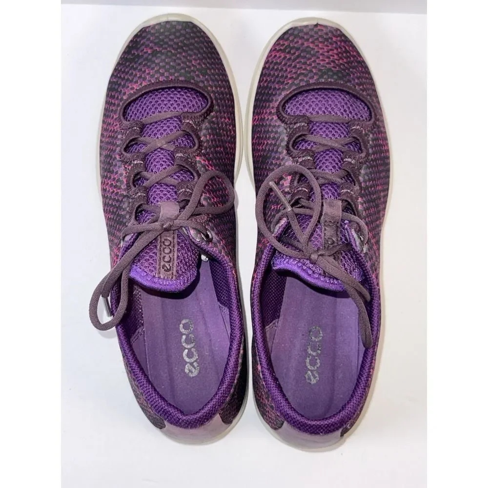 Ecco Sense Sport Lace Up Sneakers Comfort Walking Purple Light Womens 40/ 9-9.5‎